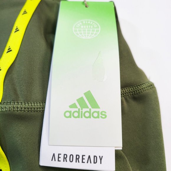 Adidas Aeroready Tight Women's Training Athletic Running Legging Green GT6299 - Picture 5 of 7